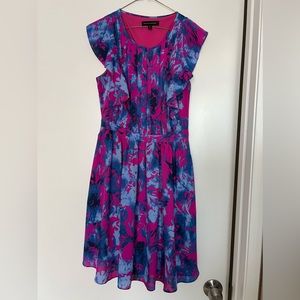 Blue and Magenta Pattern Dress